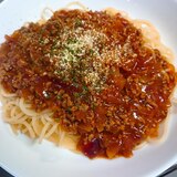 紫玉ねぎでミートスパゲティ